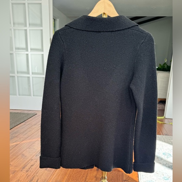 COCOGIO Italy Gray Wool Blend Cardigan Sweater Blazer Jacket - Sz S - Picture 9 of 10